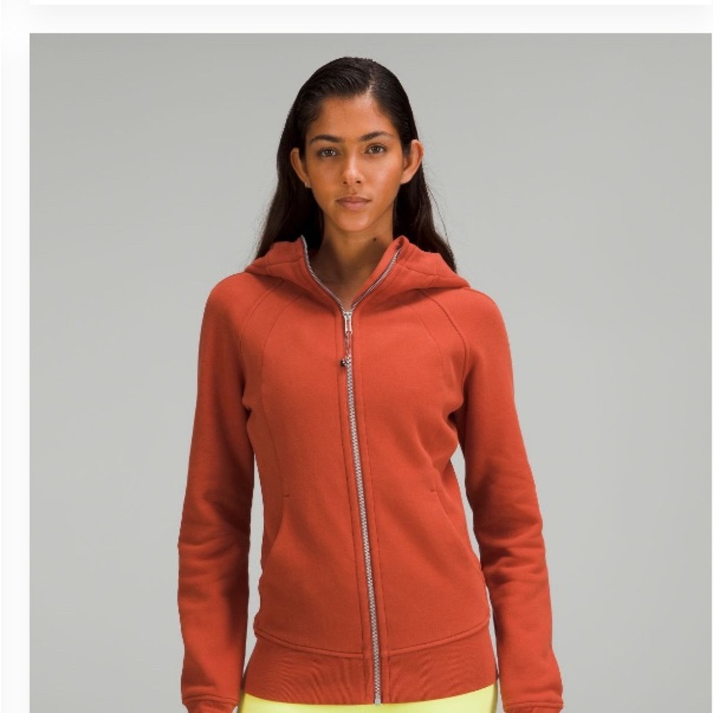 Lululemon hoodie.  Burnt orange. Zip up sweatshirt